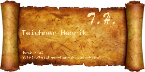 Teichner Henrik névjegykártya